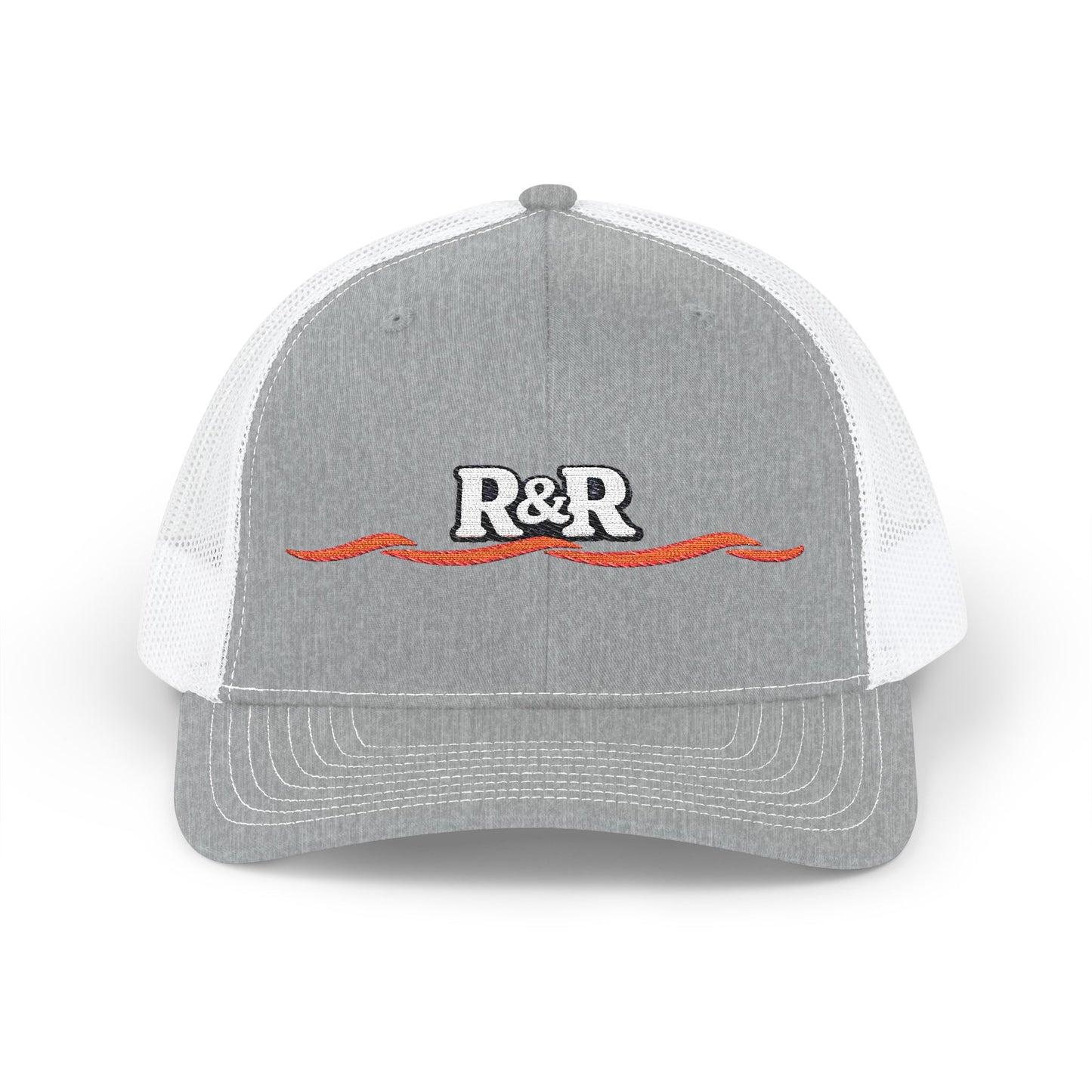R&R Embroidered Trucker Cap - Retro Wave Snapback Hat