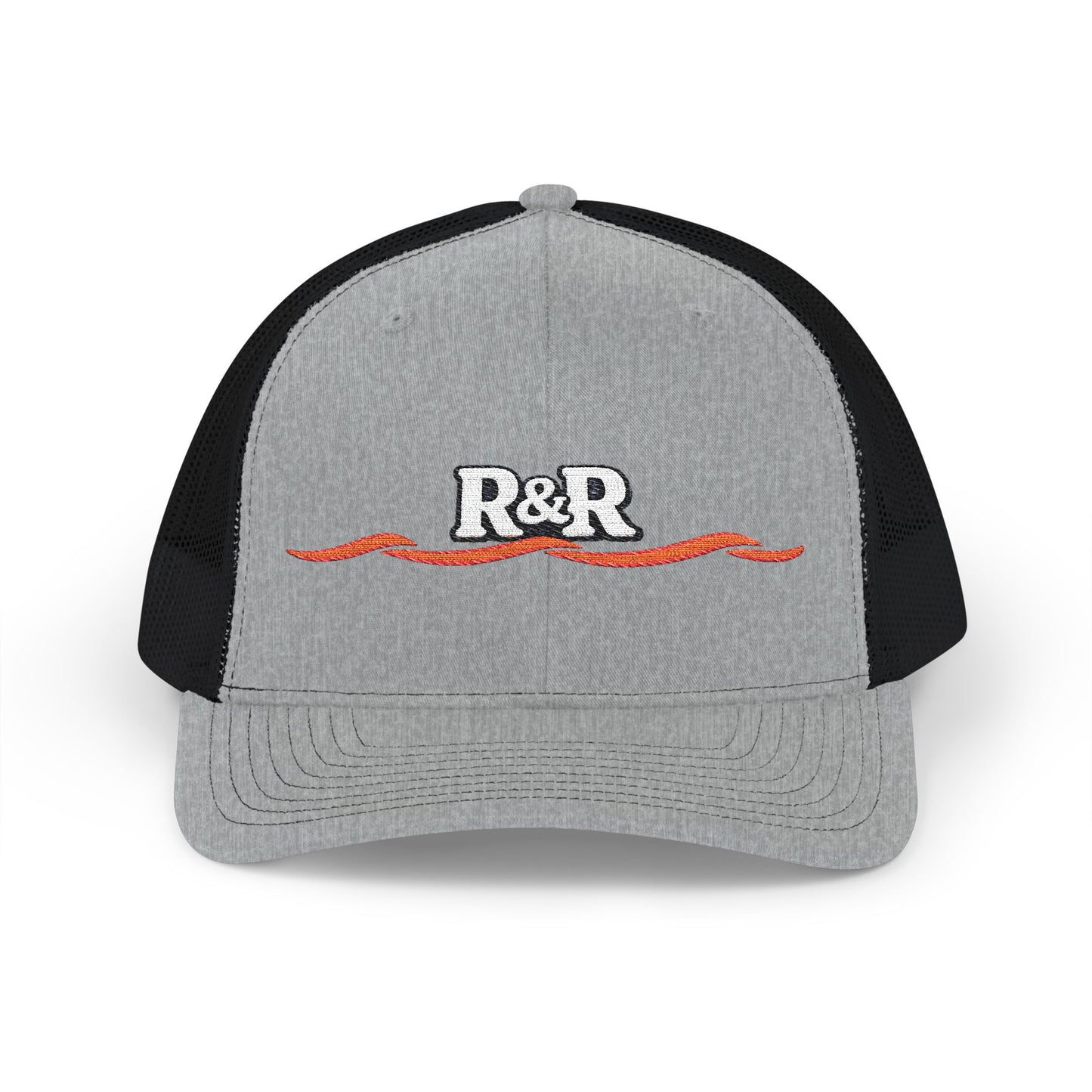 R&R Embroidered Trucker Cap - Retro Wave Snapback Hat