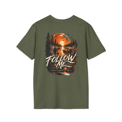Follow Me Sunset Graphic T-Shirt (Mathew 4:19)