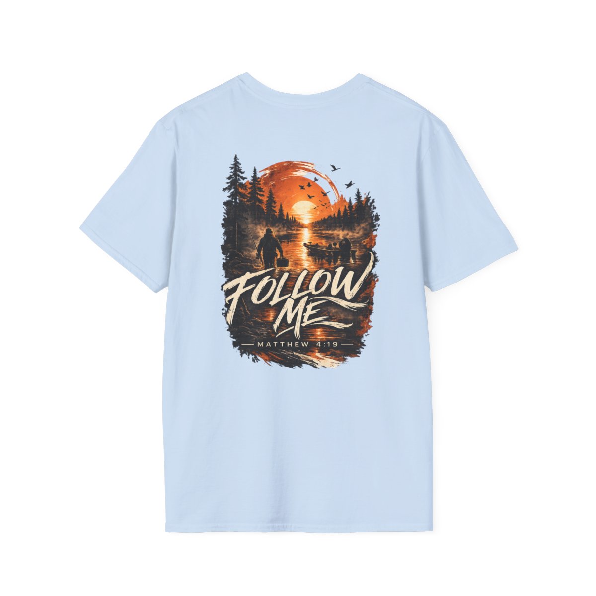 Follow Me Sunset Graphic T-Shirt (Mathew 4:19)