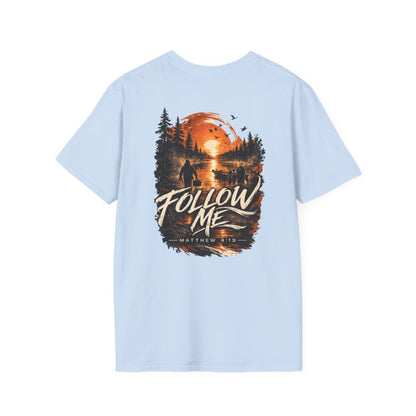 Follow Me Sunset Graphic T-Shirt (Mathew 4:19)