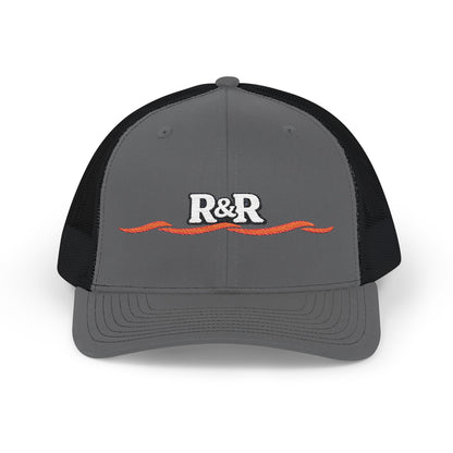 R&R Embroidered Trucker Cap - Retro Wave Snapback Hat