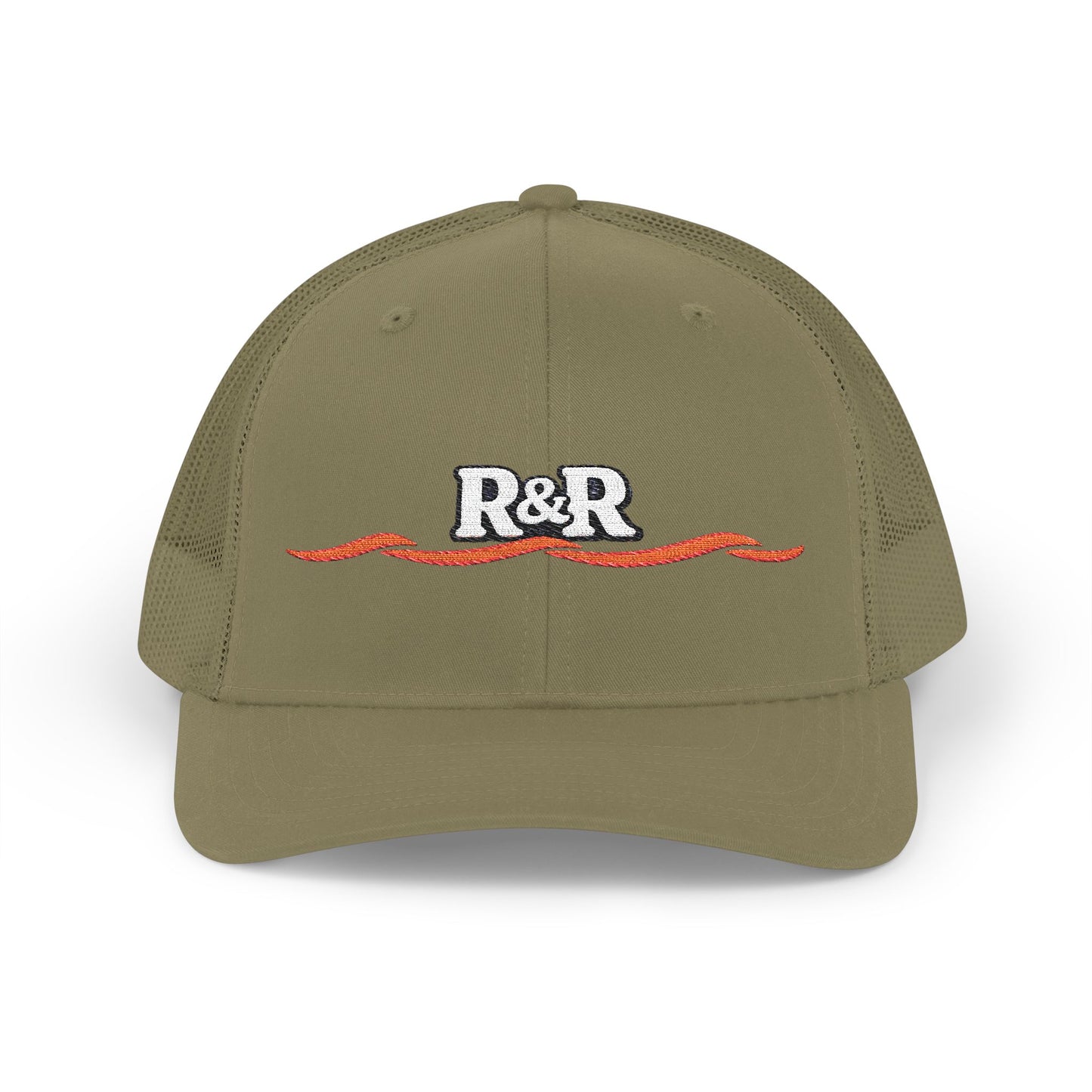 R&R Embroidered Trucker Cap - Retro Wave Snapback Hat