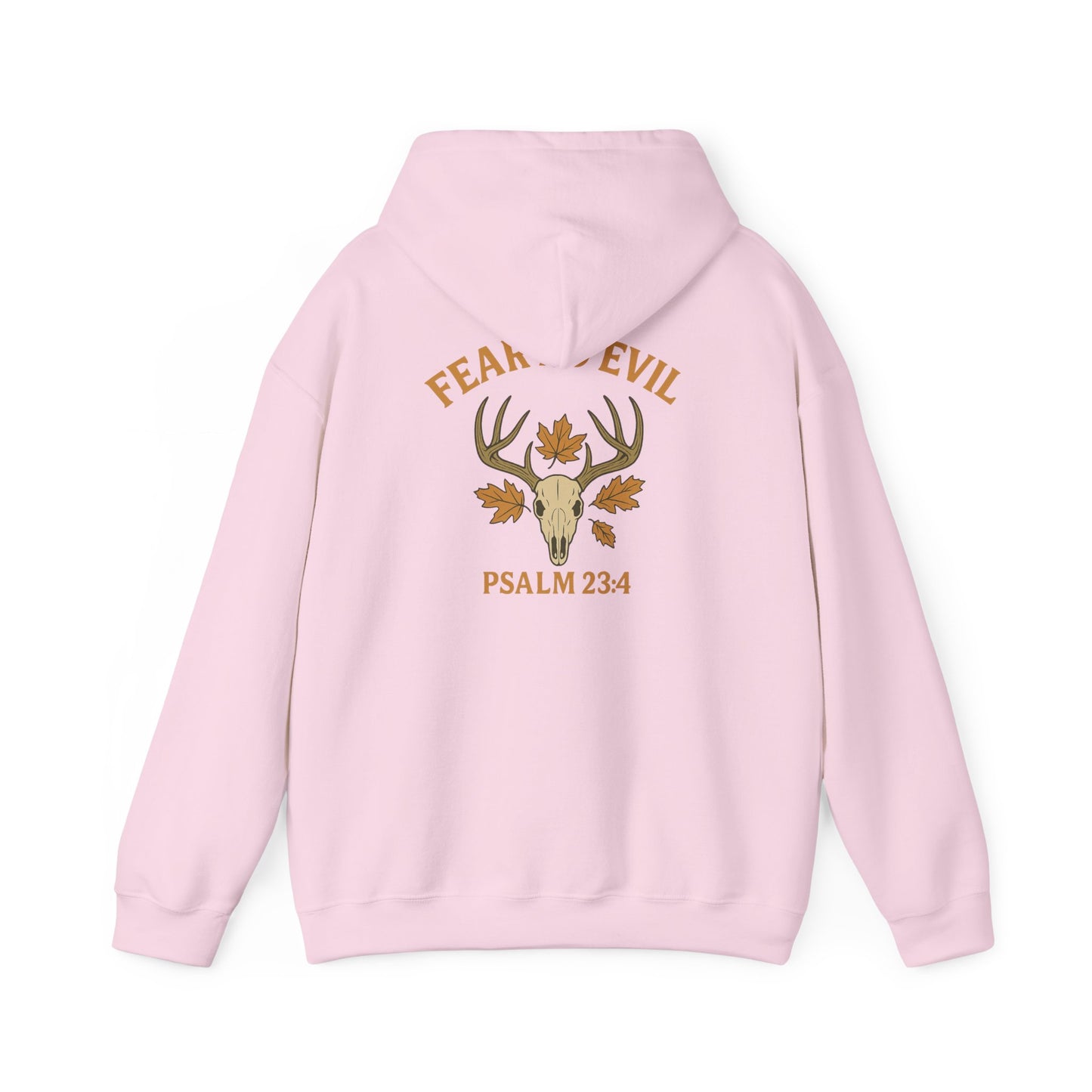 Christian themed hoodie with Psalm 23:4 and antler skull – Rack & River Outdoors